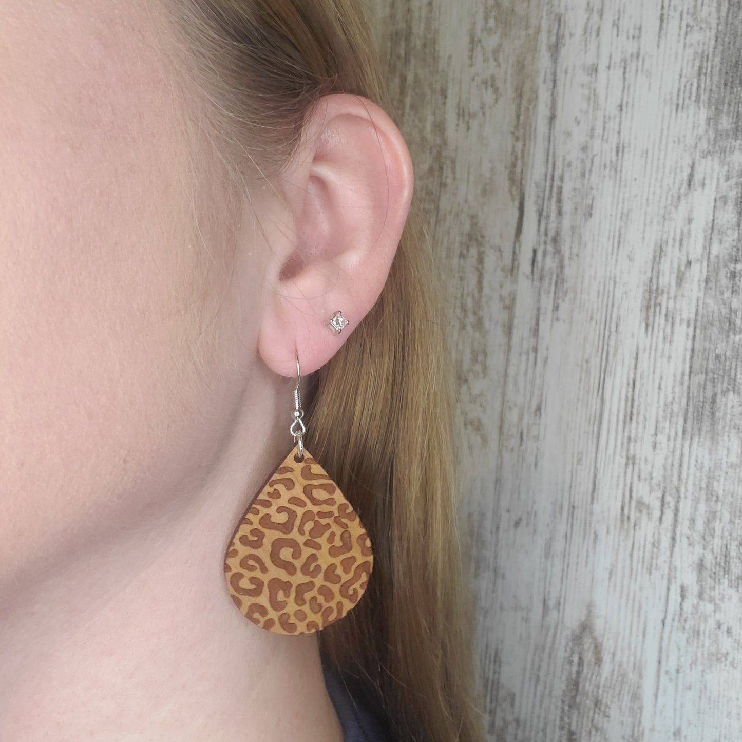 Leopard Teardrop Dangle Earring