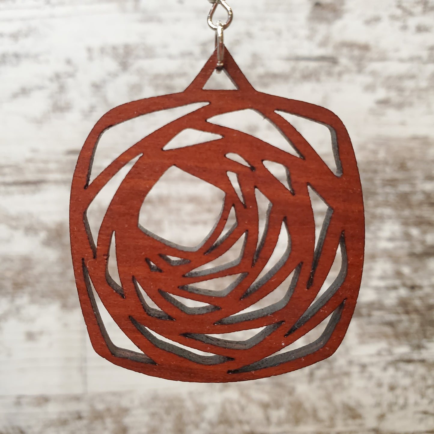 Rose Square Dangle Earring