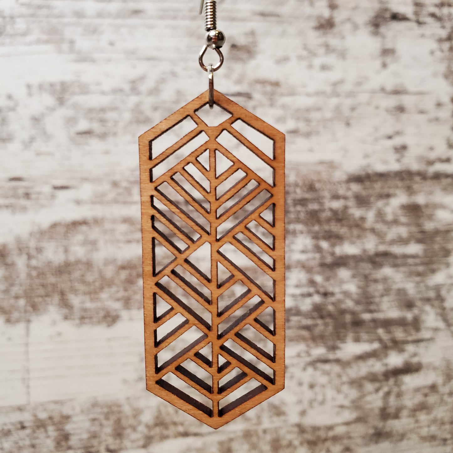 Geometric Rectangle Dangle Earring