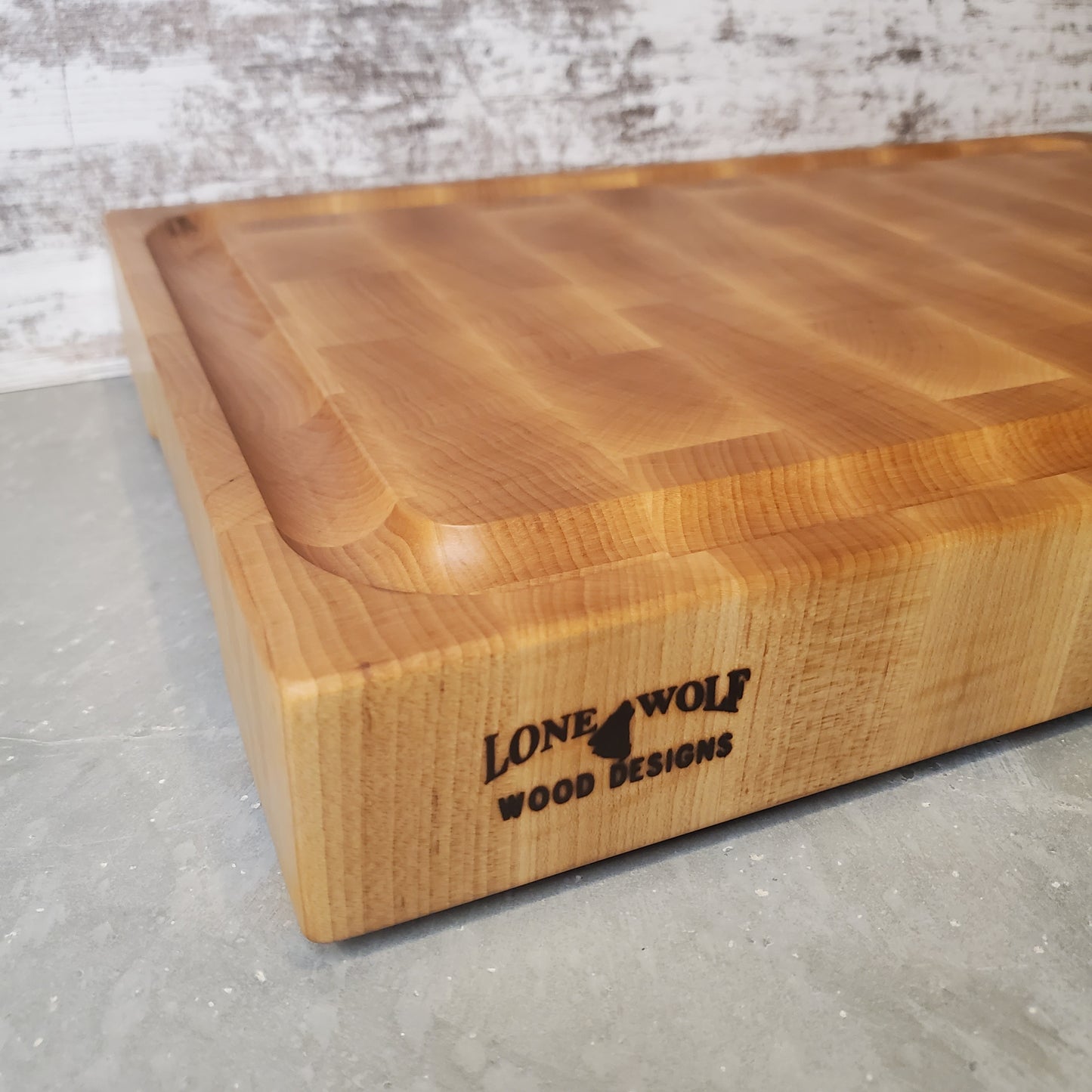 End Grain Maple Butcher Block Lone Wolf Wood Designs, LLC